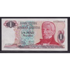 ARGENTINA COL. 674b BILLETE DE UN PESO ARGENTINO BOT. 2602 SIN CIRCULAR UNC